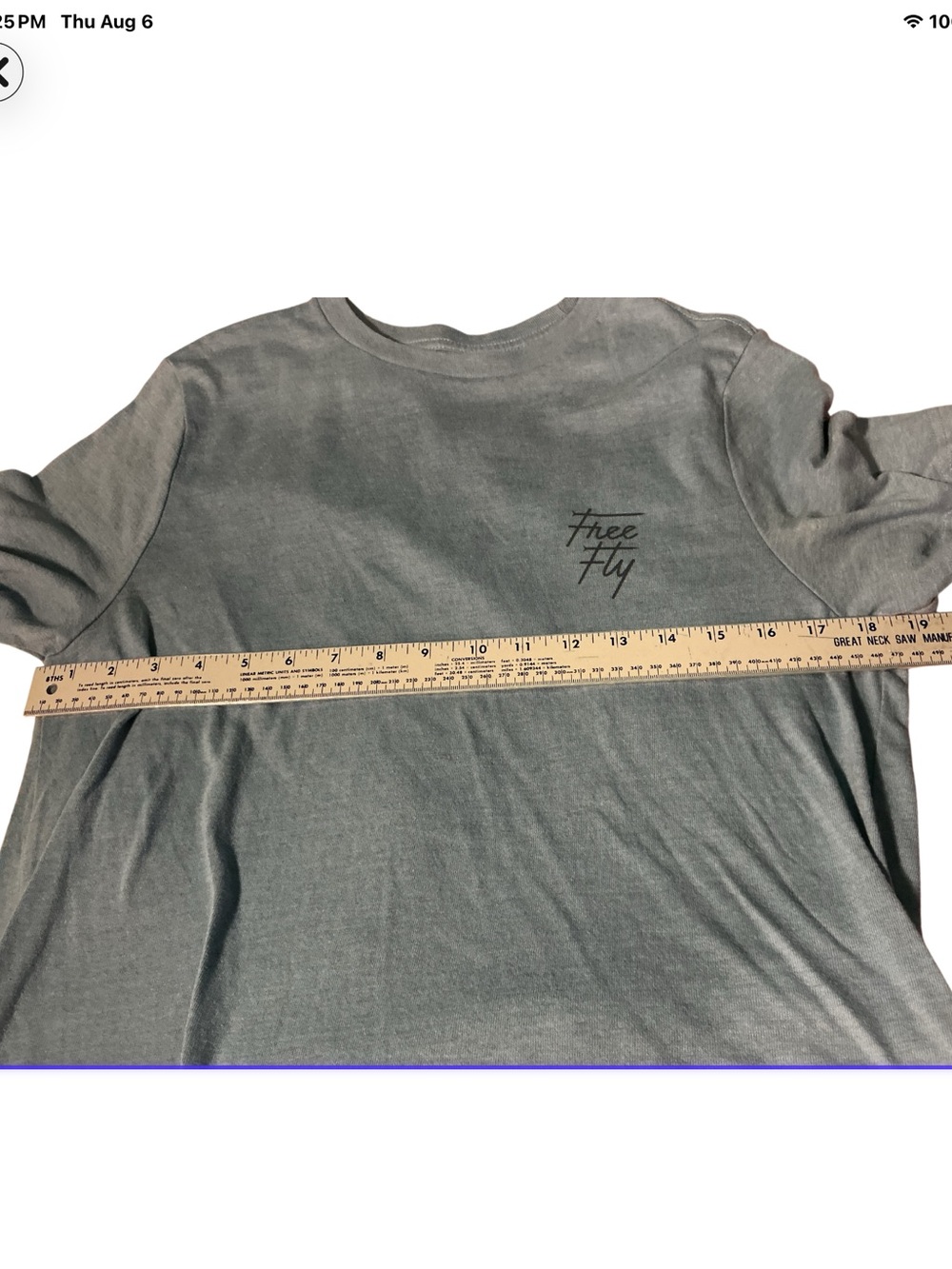 Free Fly Apparel Men’s Slate Blue T Shirt - Picture 6 of 7
